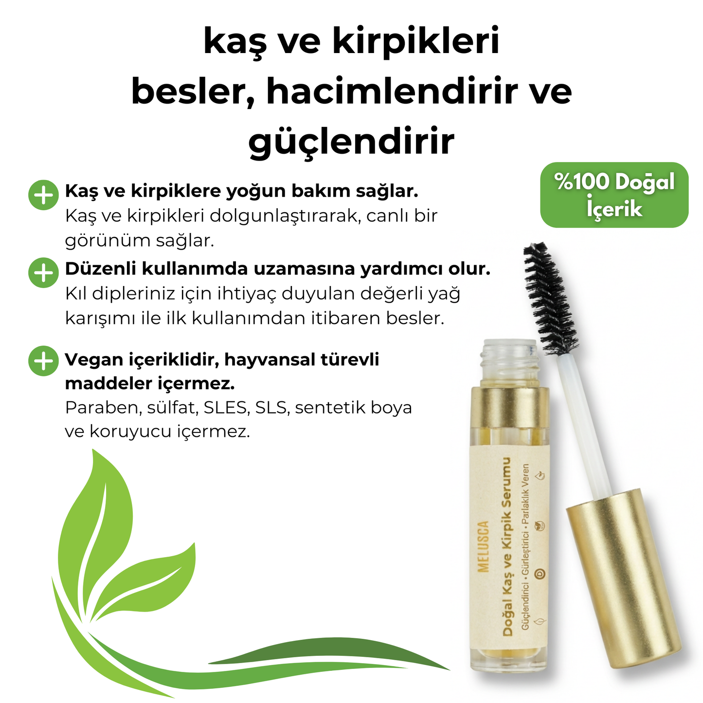 Melusca Doğal Kaş & Kirpik Serumu – 5 ml