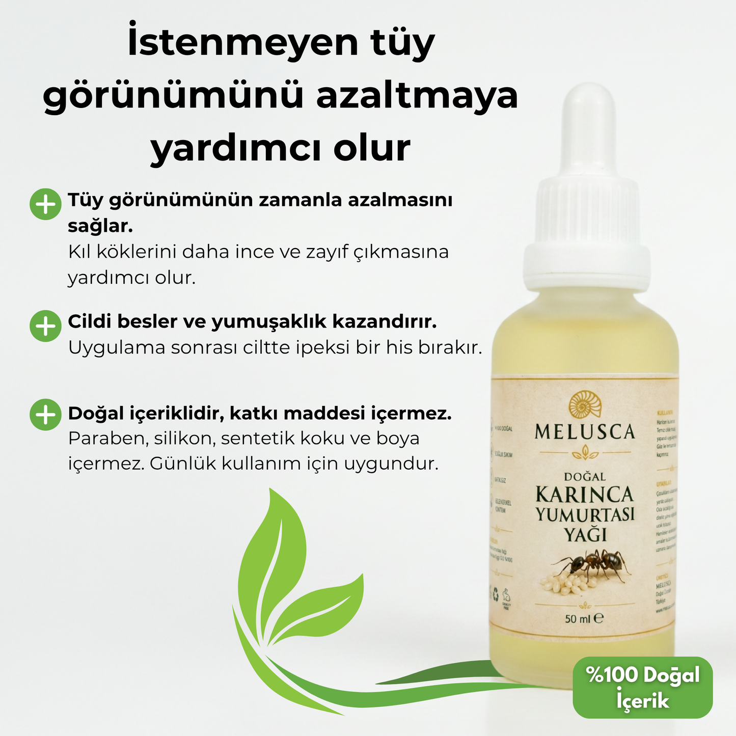 Melusca Doğal Karınca Yumurtası Yağı – 50 ml
