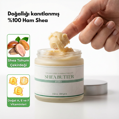 Melusca Shea Yağı – Soğuk Sıkım, Ham & İşlenmemiş | 100 gr